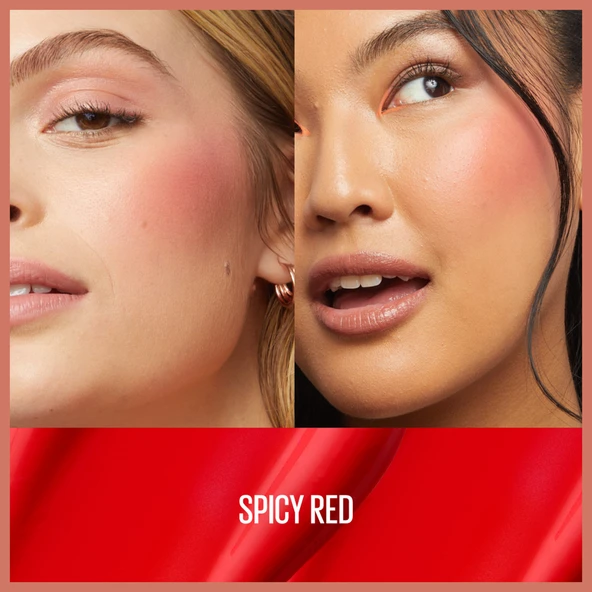 Maybelline New York Sunkisser Hazy Matte Likit Allık  - 36 Spicy Red - 2