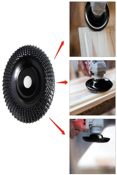 VANCKEY  Ahşap Ağaç Törpü Eğe Disk Şekillendirme 115 mm Avuç Taşlama Uyumlu - 2