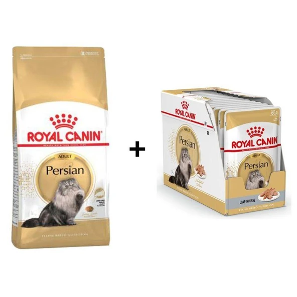 Royal Canin Persian Yetişkin Kedi Maması 10 kg + 12 Adet Royal Canin Pouch Persian İran Kedilerine Özel Yaş Maması 85 Gr ürün görseli