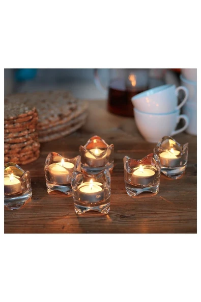 VANCKEY  Glimma ( 100 Adet ) Tealight Masa Mumu Beyaz 4 Saat Yanma Süresi - 2