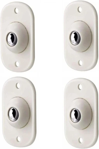 VANCKEY Pratik Bilyeli Eşya Kaydırma Aparatı, 4'lü Set Mini Yapışkanlı Tekerler, 360 Derece Dönebilen Teker - 3