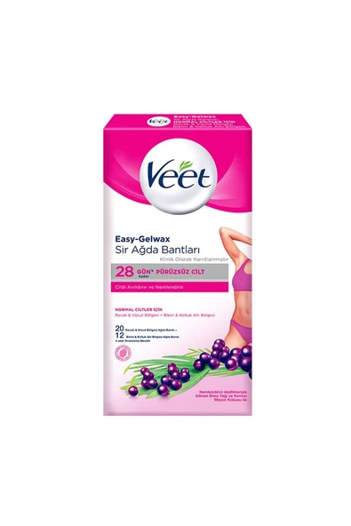 Veet Sir Ağda Bantları Vücut İçin 12 Adet Ağda Bantı