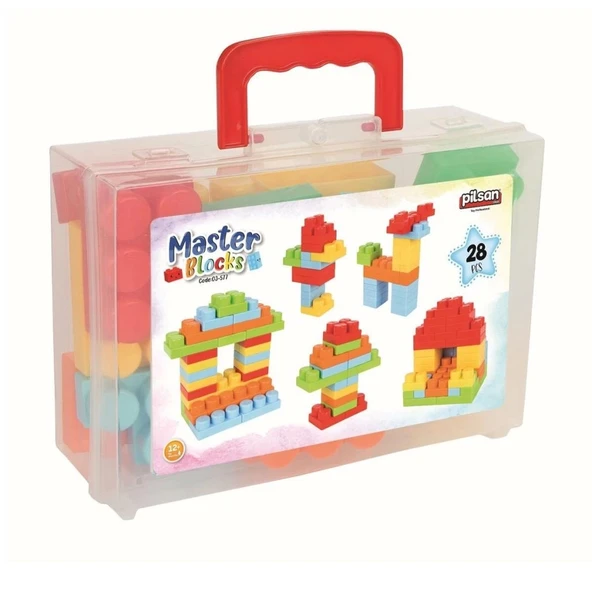 El-Göz Koordinasyonunu Güçlendiren 28 Parçalık Renkli Blok Seti