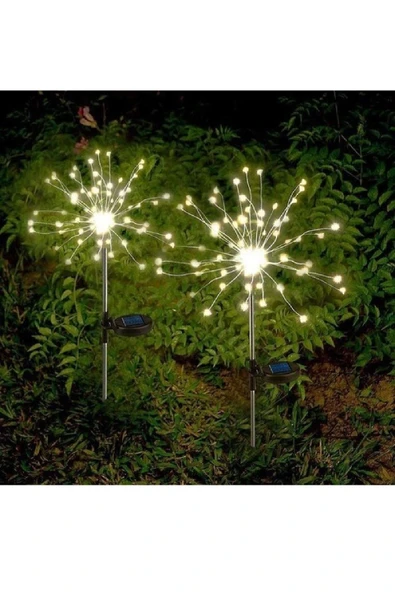 VANCKEY  Solar Güneş Enerjili 90 led Karahindiba Havaifişek Bahçe Aydınlatma  Işığı Günışığı 1 (Adet) - 4