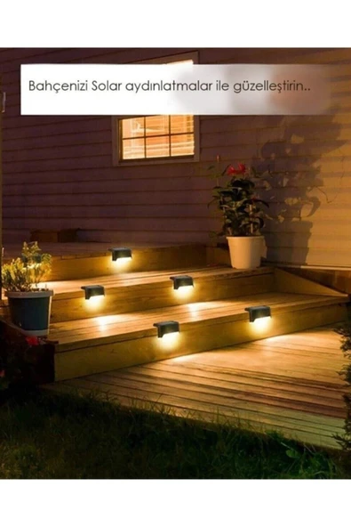 VANCKEY Köşebent Merdiven Veranda Solar Güneş Enerjili Bahçe Led Lamba - 3