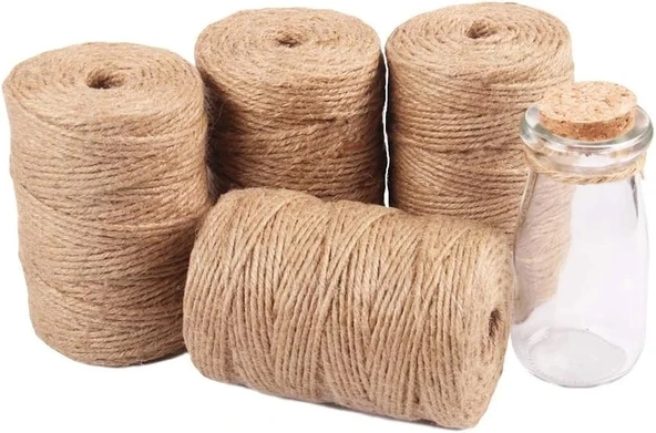 Jütburada Jüt Halat 3 mm 500 Gr Hasır Dekor Süsleme İp - 3
