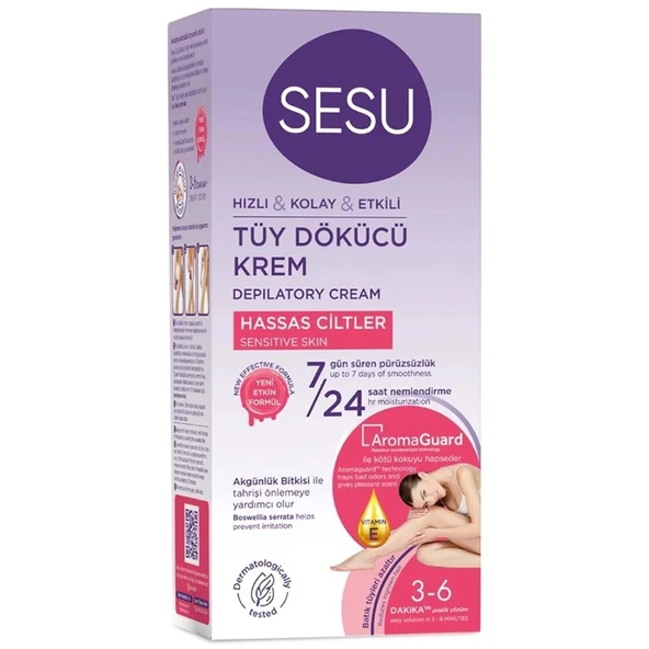 Sesu Tüy Dökücü Krem 40ml Hassas Ciltler
