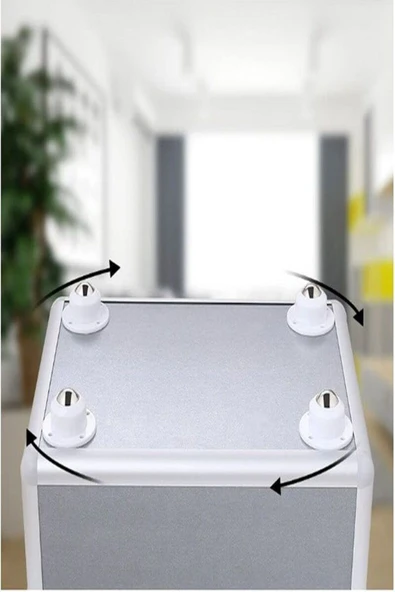 VANCKEY Pratik Bilyeli Eşya Kaydırma Aparatı, 4'lü Set Mini Yapışkanlı Tekerler, 360 Derece Dönebilen Teker - 2