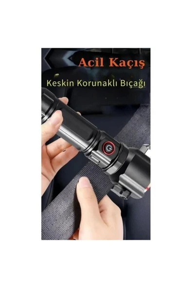VANCKEY  TG Ledli Usb Şarj İle Çok Fonksiyonlu Yüksek Güç Led El Feneri n powerbank - 4