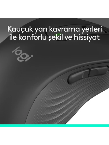 Logitech Signature M650 Büyük Boy Sol El Için Sessiz Kablosuz Mouse - Beyaz - 4