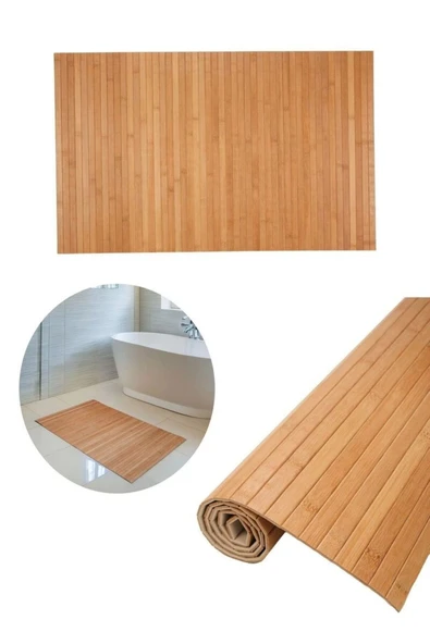 VANCKEY  Naturel Bambu Kaydırmaz Banyo Matı 70 x 45 cm