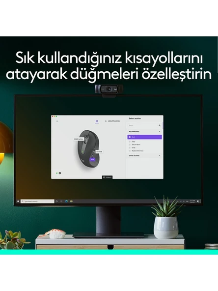 Logitech Signature M650 Büyük Boy Sol El Için Sessiz Kablosuz Mouse - Beyaz - 7