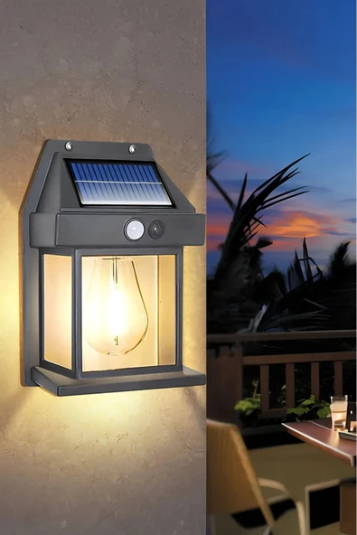 VANCKEY  2024 Model Suya Dayanıklı Hareket Sensörlü Güneş Enerjili Solar Led Dış Mekan Bahçe Lambası