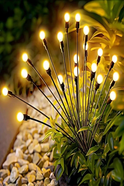VANCKEY  1 Adet Ateş Böceği Lamba 8 Led Güneş Bahçe Çim Lambası Avlu Teras Kanal Dekorasyon Açık Su Geçirmez