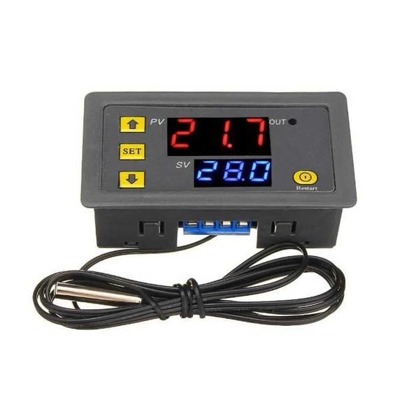 W3230 Röle Çıkışlı Termostat 220V Sıcaklık Kontrol Cihazı