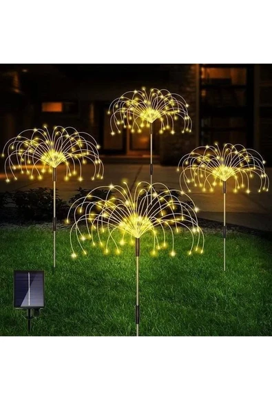 VANCKEY  Solar Güneş Enerjili 90 led Karahindiba Havaifişek Bahçe Aydınlatma  Işığı Günışığı 1 (Adet)