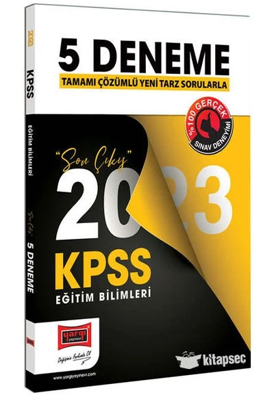 2023 KPSS Eğitim Bilimleri Tamamı Çözümlü Son Çıkış 5 Deneme Sınavı Yargı Yayınları