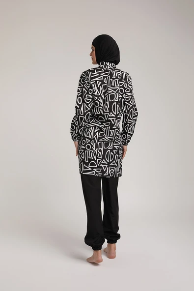 Chelly Kadın Fermuarlı Tam Kapalı Tesettür Mayo T 5410 T5415 - 7