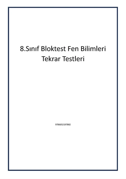 8.Sınıf Bloktest Fen Bilimleri Tekrar Testleri - Kollektif