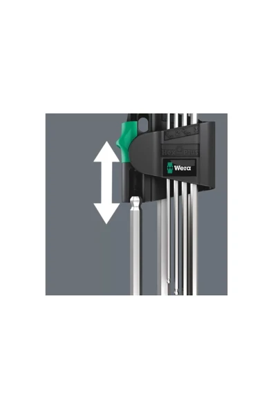 Wera 950/7 Hex-plus Top Başlı Alyan Seti 1 05022101001 - 6
