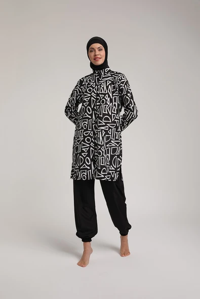 Chelly Kadın Fermuarlı Tam Kapalı Tesettür Mayo T 5410 T5415 - 5