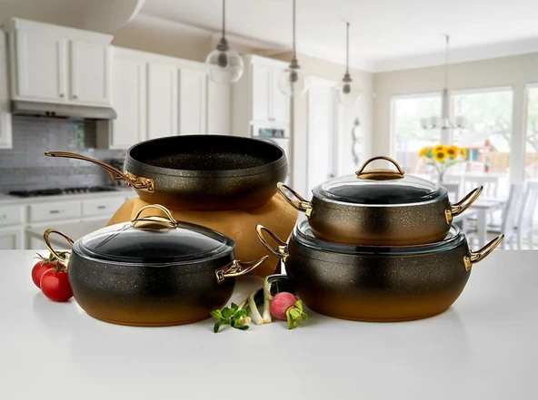 Lavonni 7 Parça Güveç Granit Tencere Seti