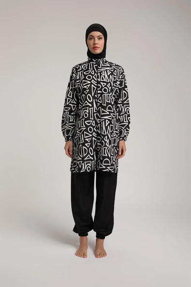 Chelly Kadın Fermuarlı Tam Kapalı Tesettür Mayo T 5410 T5415