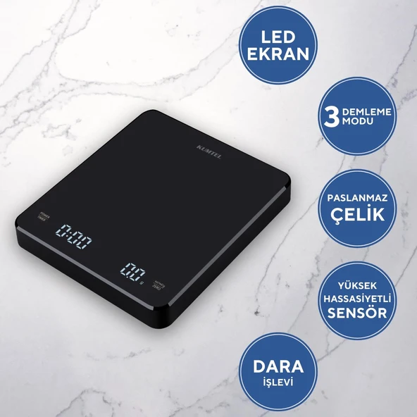 Kumtel Dijital Dripper ve Zamanlayıcılı Kahve Demleme Tartısı HV60-02 - 3