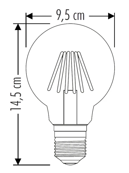 6W LED RUSTİK AMPUL - Resim 2
