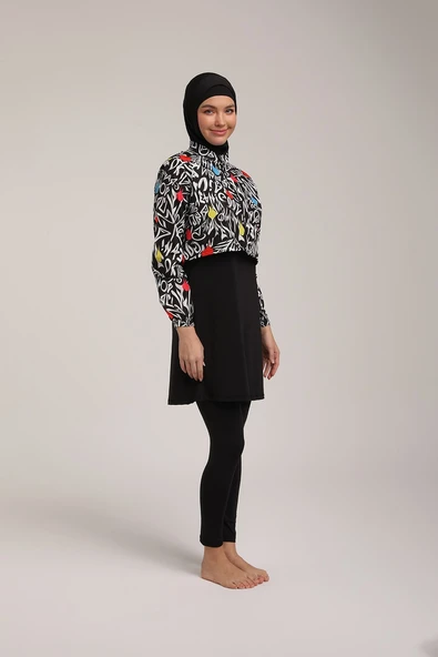 Chelly Kadın Crop Tam Kapalı Tesettür Mayo T 5470 - 4