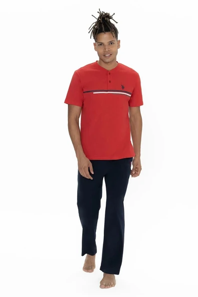 U.S. Polo Assn. 18901 Erkek Büyük Beden Pijama Takımı