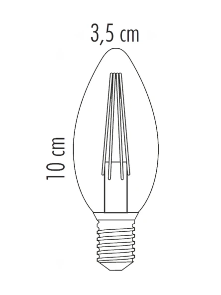 4W LED RUSTİK AMPUL - Resim 2