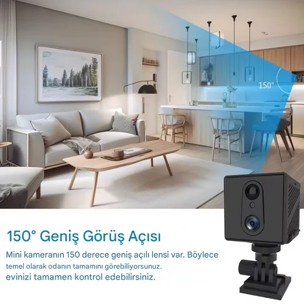 O-KAM 3036 Mini 4G Sim Kartlı Bataryalı IP Güvenlik Kamerası Gece Görüşlü (İç-Dış Mekan )Bebek Odası - 7