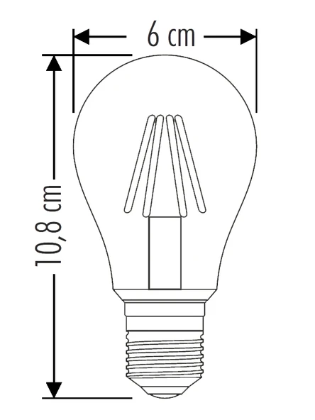 4W LED RUSTİK AMPUL - Resim 2