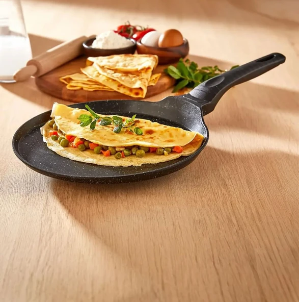 Lavonni 26 cm Granit Krep tavası