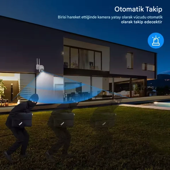O-Kam 3011 PRO 2K 1080P Akıllı WİFİ Güvenlik Kamerası Hareketli Kablosuz, Gece Görüşü, Kişi Takibi, Türkçe Sesli Görüşme - 5