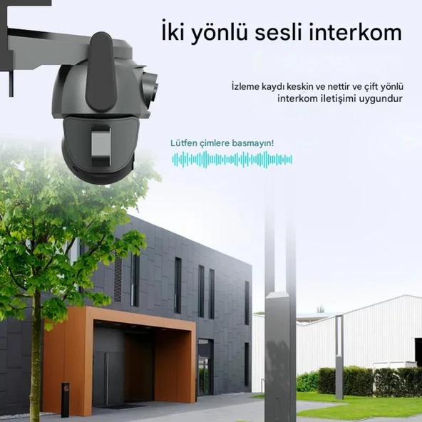 Hina WİFİ Güvenlik Kamerası Dual Lens 6MP Süper HD PTZ Hareketli Sesli Gece Görüşlü Akıllı Kamera - 7