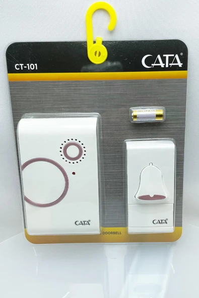 CATA CT-101 Kablosuz kapı zili pembe farklı ses melodili lüks uzaktan kumandalı zil