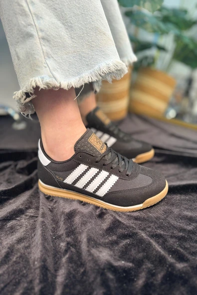 Unisex Ortopedik Spor Ayakkabı Şeritli Bağcıklı Alçak Düz Kaymaz Taban Hafif Yürüyüş Sneaker 1595 - 3