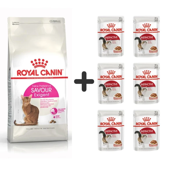 Royal Canin Savour Exigent  Kuru Kedi Maması 2 Kg + 6 Adet Yaş Mama