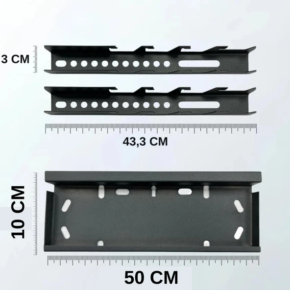 10'' 55'' Televizyon Duvar Askı Aparatı Tüm TV 'lere Uyumlu 32''- 40''- 42''-43''- 49''- 50'' 55'' Inç Arası - 82 Ve 140 Ekran Arası Uyumlu Sabit Askı Aparatı - 3