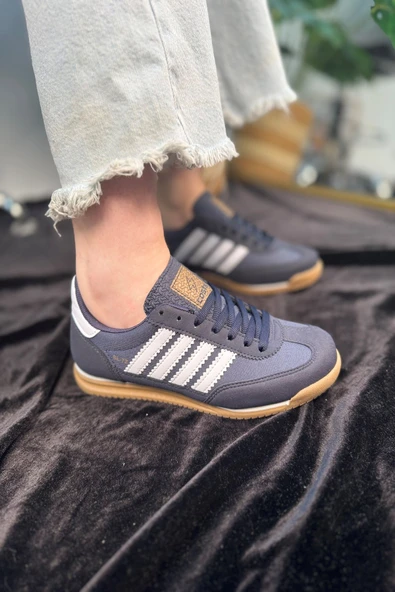 Unisex Ortopedik Spor Ayakkabı Şeritli Bağcıklı Alçak Düz Kaymaz Taban Hafif Yürüyüş Sneaker 1595