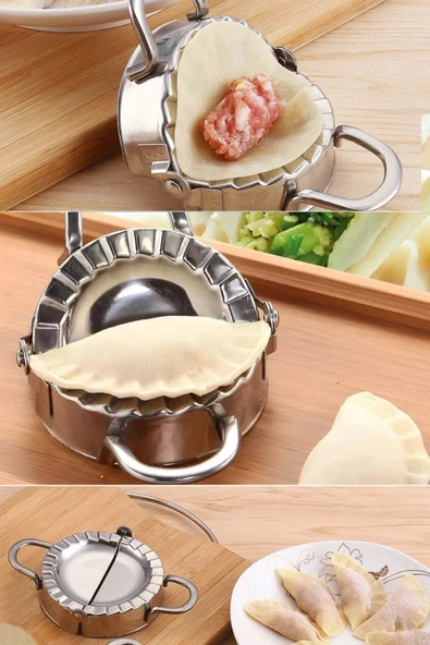 Tilbe Home Ravioli Mantı Kalıbı Çelik Çiğ Börek Hamuriçi Kurabiye Köfte Press Kalıbı Hamur Şekillendirici Alet - 3