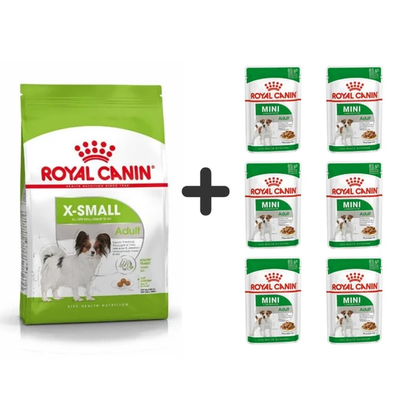 Royal Canin Adult X Small Köpek Maması 1,5 kg + 6 Adet Yaş Mama
