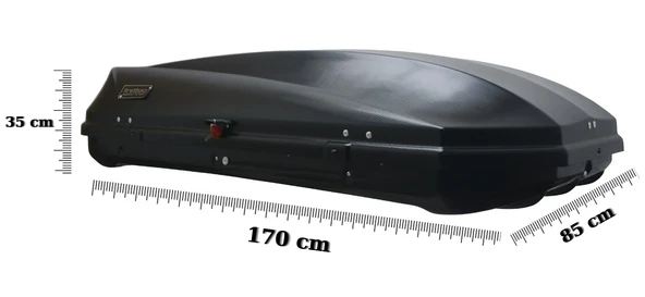 Araç Üstü Port Bagaj Kilitli 450 lt Siyah - 2