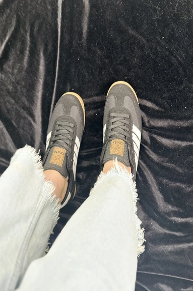 Unisex Ortopedik Spor Ayakkabı Şeritli Bağcıklı Alçak Düz Kaymaz Taban Hafif Yürüyüş Sneaker 1595 - 4