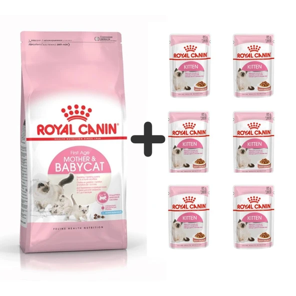 Royal Canin Mother BabyCat Yavru Kuru Kedi Maması 4 Kg + 6 Adet Yaş Mama ürün görseli