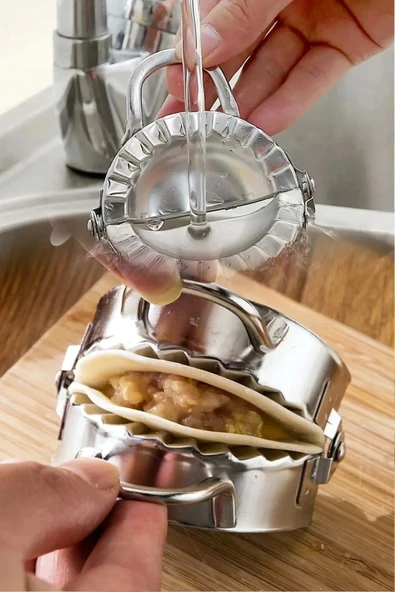Tilbe Home Ravioli Mantı Kalıbı Çelik Çiğ Börek Hamuriçi Kurabiye Köfte Press Kalıbı Hamur Şekillendirici Alet - 4