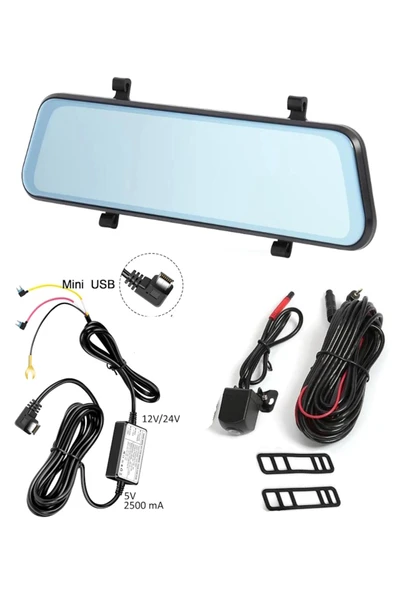 CC-63 Araç İçi Dikiz Aynası Kamerası – 128GB, 10” Tam Ekran Full HD, Park Modu, Geri Görüş Kamerası Türkçe - 5