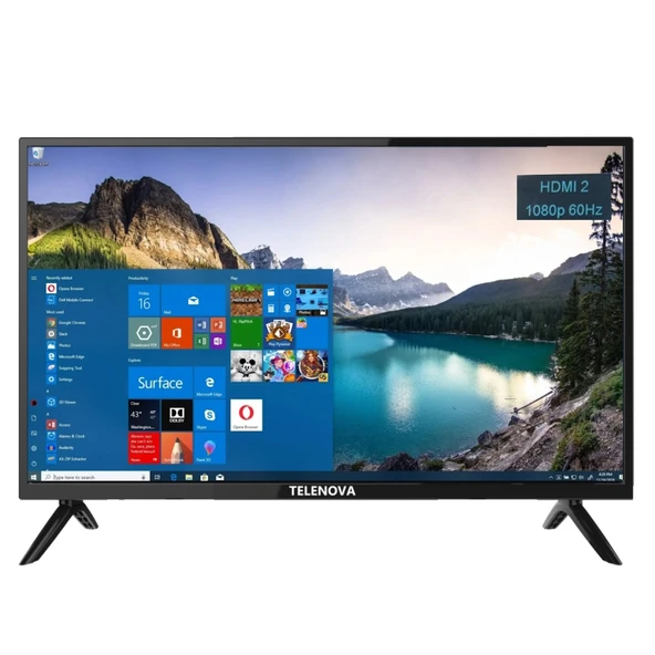 Telenova 24” İnç 61 Ekran LED TV HD Uydu Alıcılı, 12V Destekli, Taşınabilir, Karavan, Ev, Ofis İçin - 3